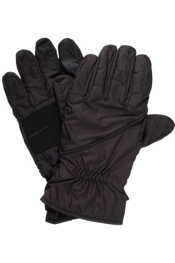 Smartouch Mens Black Sleek Heat Snow & Ski Smart Touch Tech Gloves S-M