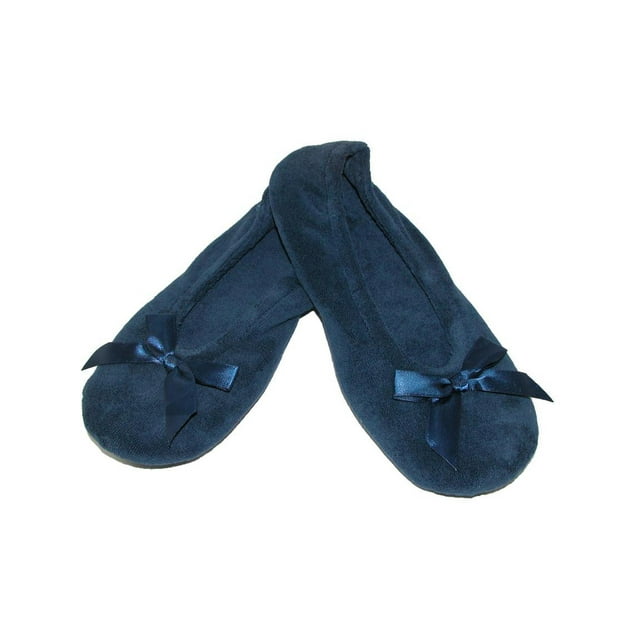 isotoner women's terry ballerina