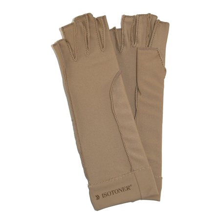 Isotoner Therapeutic Compression Fingerless Gloves (Pack of 2)