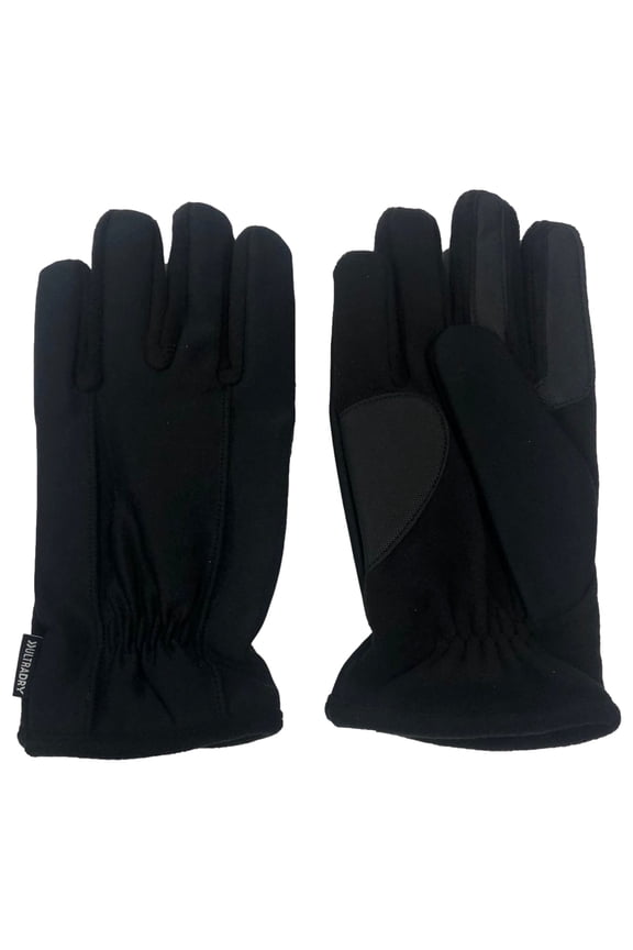 Ultra Dry Mens Black Fleece Lined Gloves Waterproof Windproof M-L
