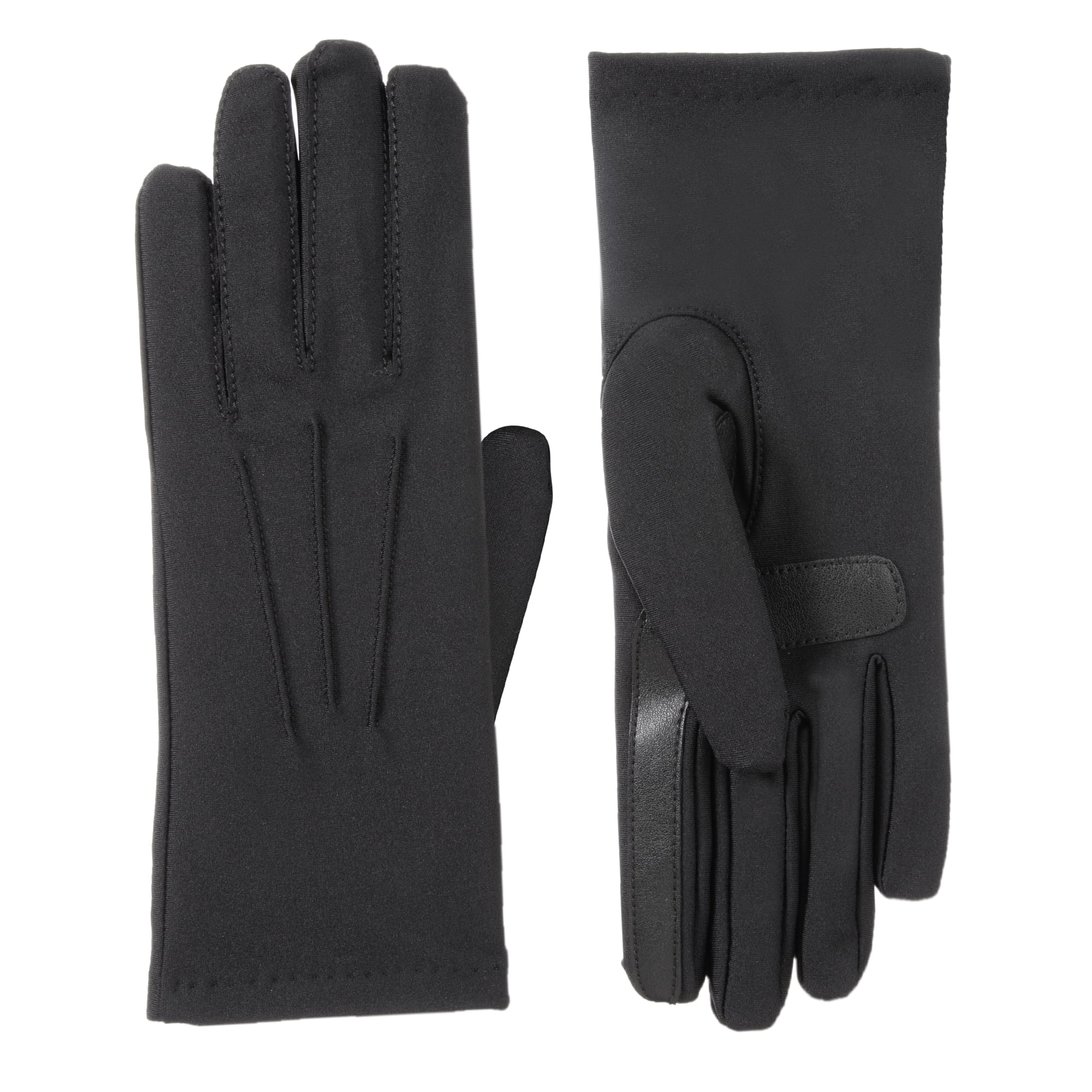 Isotoner Women's Basic Spandex Winter Gloves, L/XL, Black