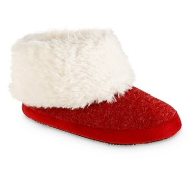 Isotoner Women's Heather Knit Marisol Boot Eco Comfort Slipper