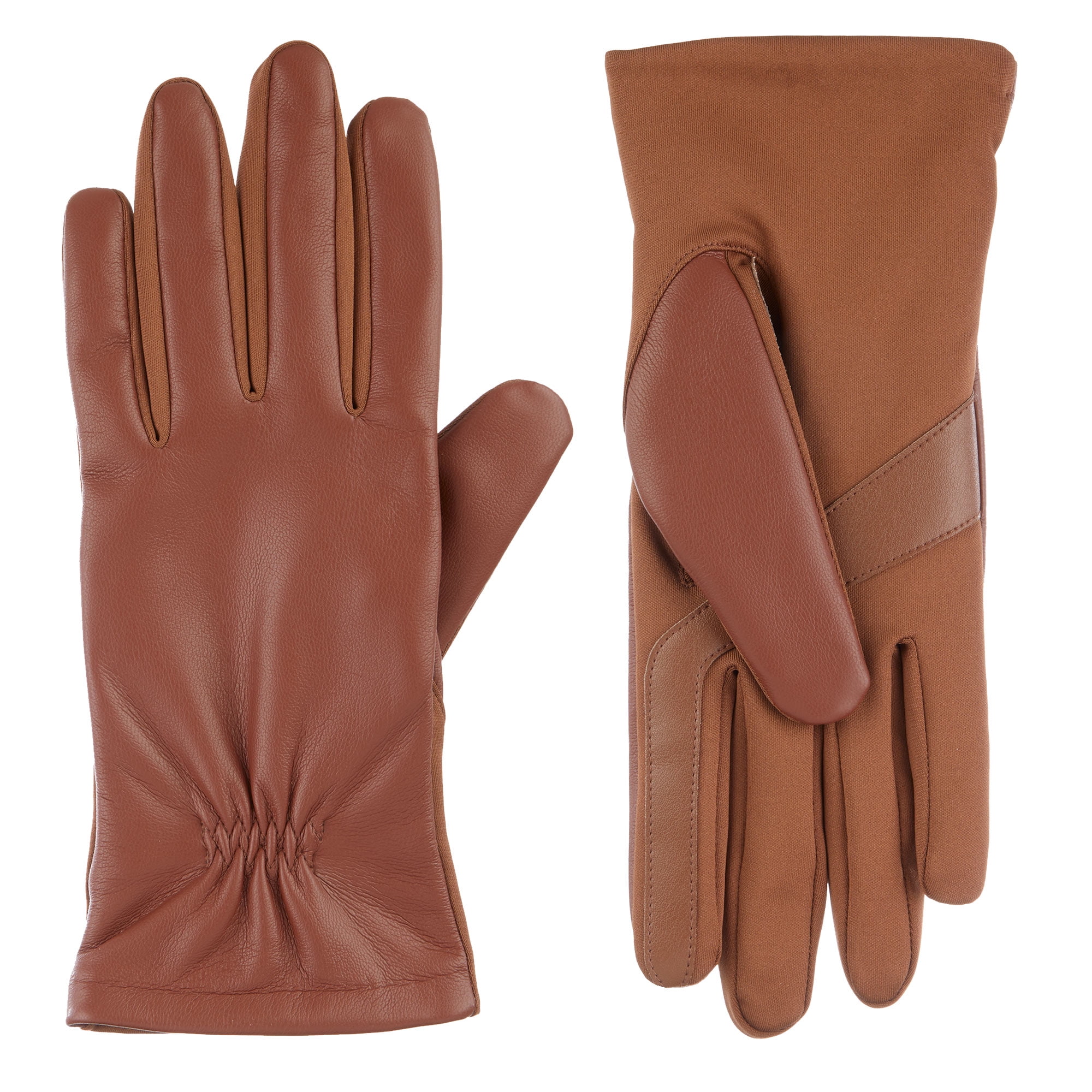 Isotoner Women's Leather Winter Glove, L/XL, 
