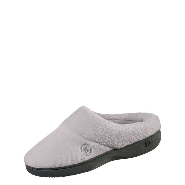 Isotoner Women's Microterry Mixed Hoodback Slipper