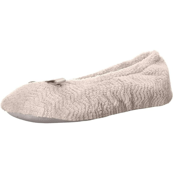 Isotoner Women's Moisture Wicking and Suede Sole for Comfort Ballet Flat-TAU-S