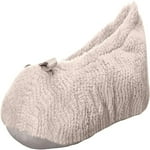Isotoner Women's Moisture Wicking and Suede Sole for Comfort Ballet Flat, Taupe Chevron, 9.5-10.5
