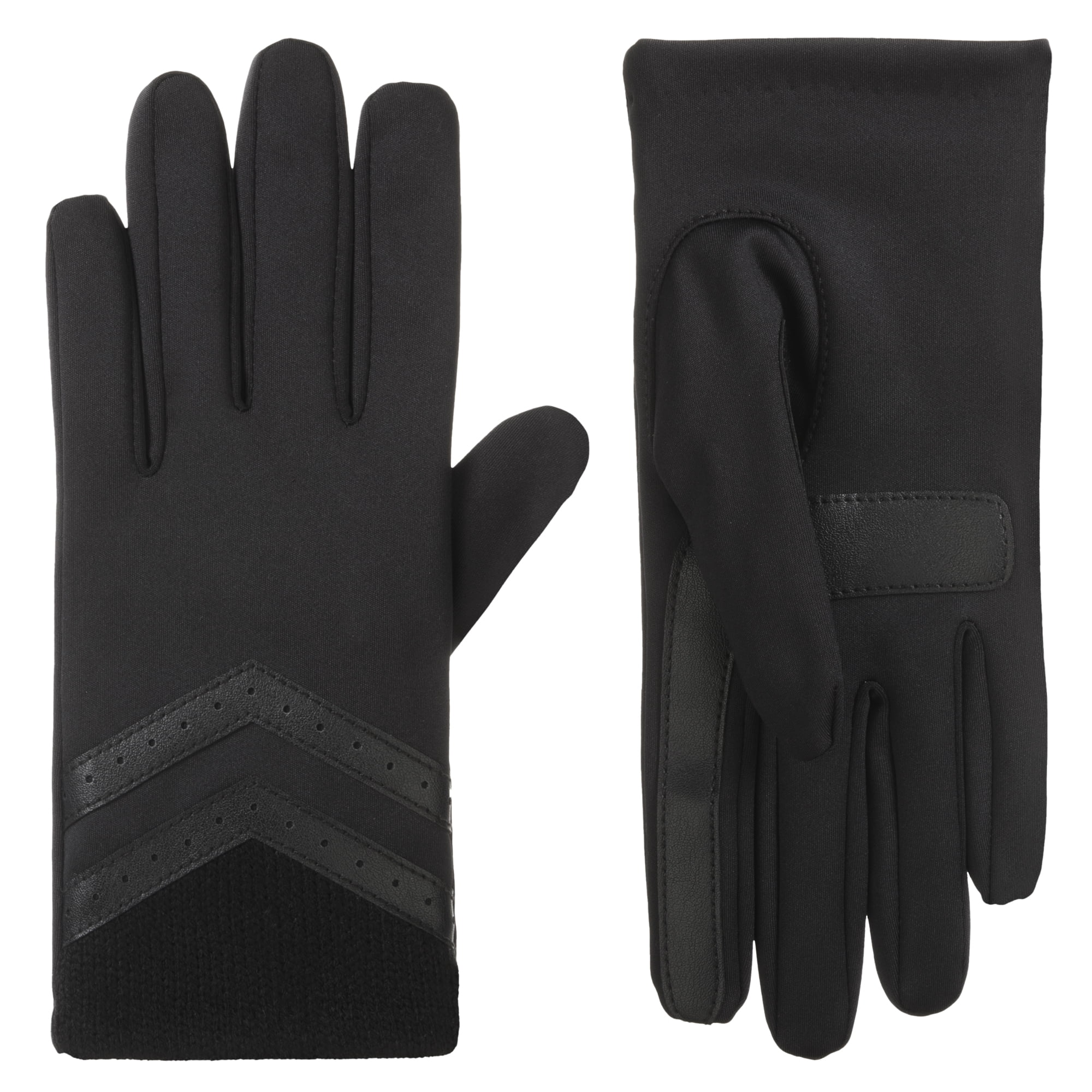 Isotoner Women's Rib Knit Spandex Glove in Black - Walmart.com
