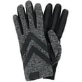 thumbnail image 1 of Isotoner Women's SmartDri Spandex 3-Button Length Chevron Glove - A30730 - (Black Heather, L/XL), 1 of 5