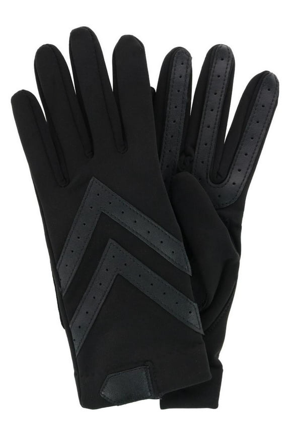 Women's SmartDri Spandex 3-Button Length Chevron Glove - A30730 - (Black, S/M)