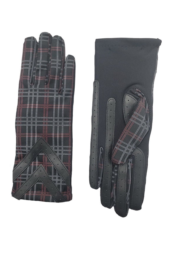 Women's Spandex 3-Button Length Chevron Gloves - A30276