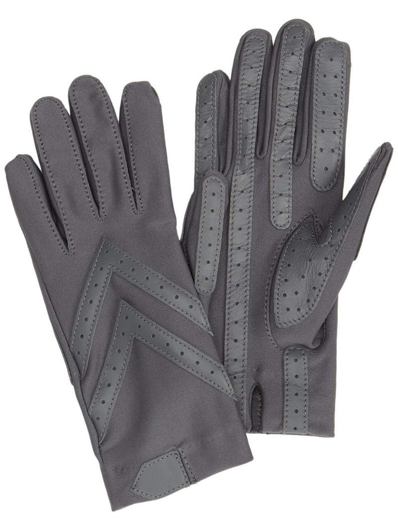 Isotoner Women's Unlined Touchscreen Leather Palm Driving Gloves