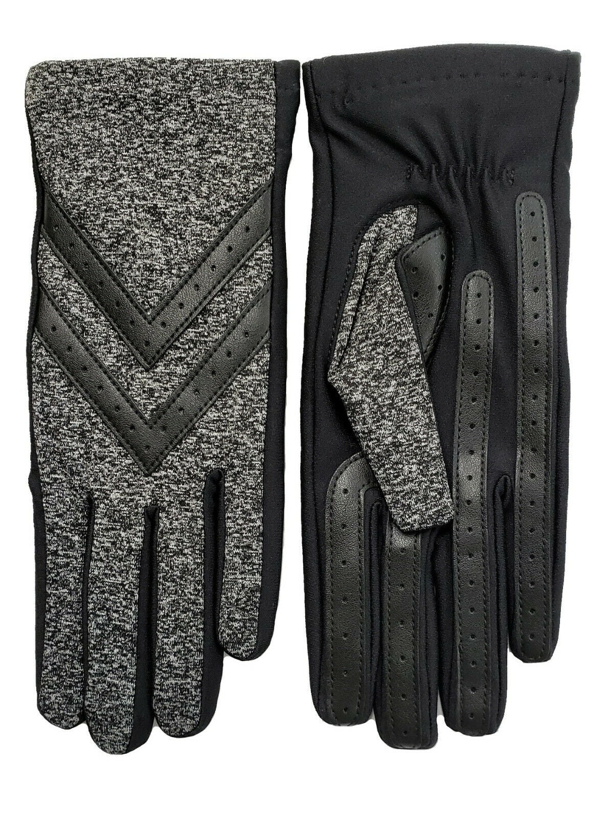 Isotoner Women's smartDRI Chevron Shortie Touchscreen Gloves 30016