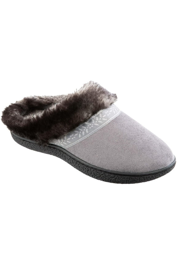 Womens Addie Solid Faux Fur Clog Slippers