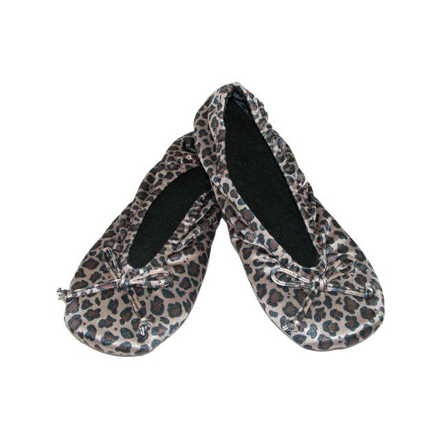 Isotoner Womens Clasic Satin Ballerina Slipper EFS-XL