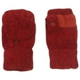 thumbnail image 1 of Isotoner Womens Red Chenille Fingerless Convertible Flip Top Gloves, 1 of 1