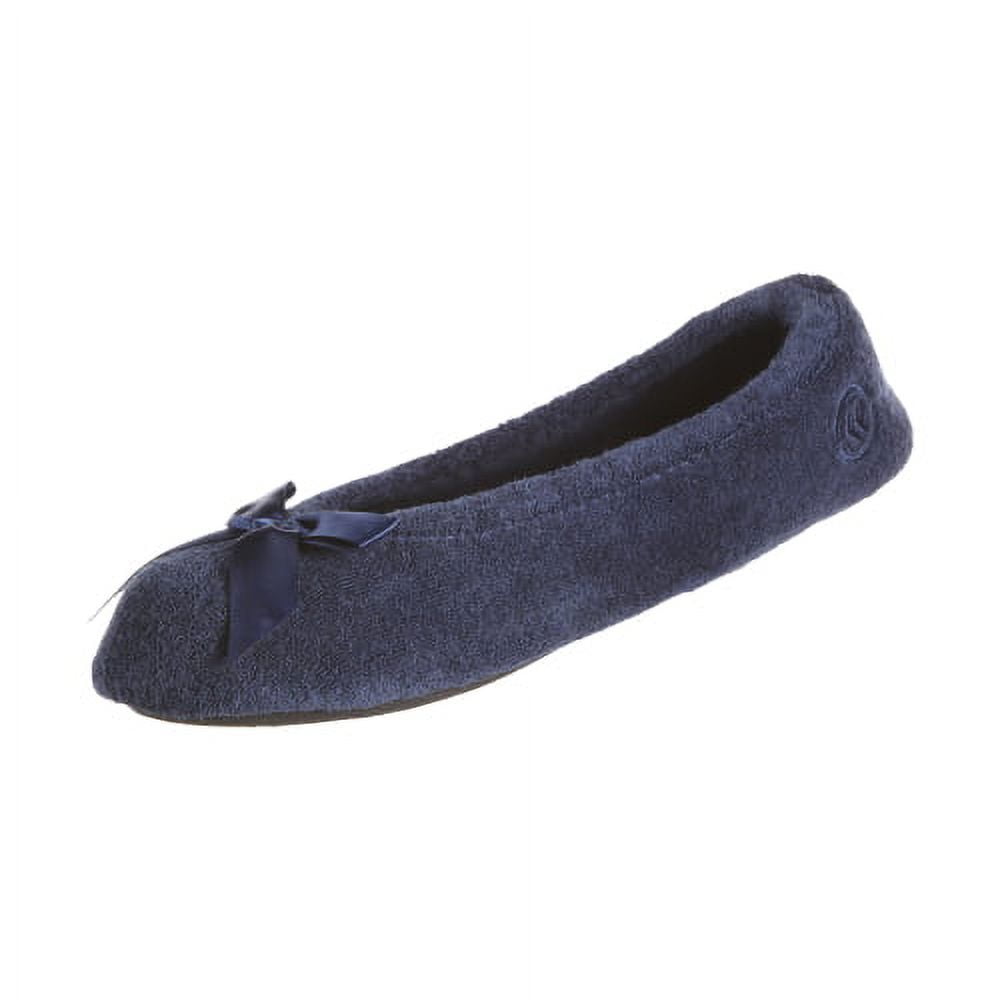 Isotoner Womens Terry Ballerina Slippers