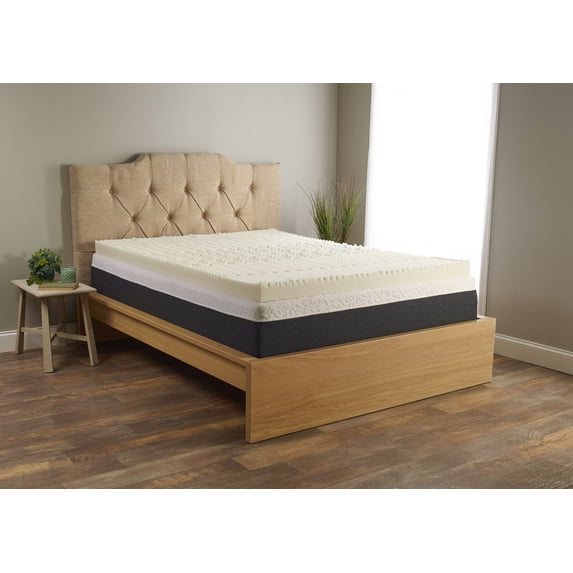 Isotonic+ Memory Foam Mattress Topper, 5 Zone, Full, 3 inch, Isotonic