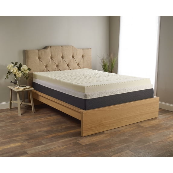 Isotonic+ Memory Foam Mattress Topper, 5 Zone, Full, 4 inch, Isotonic