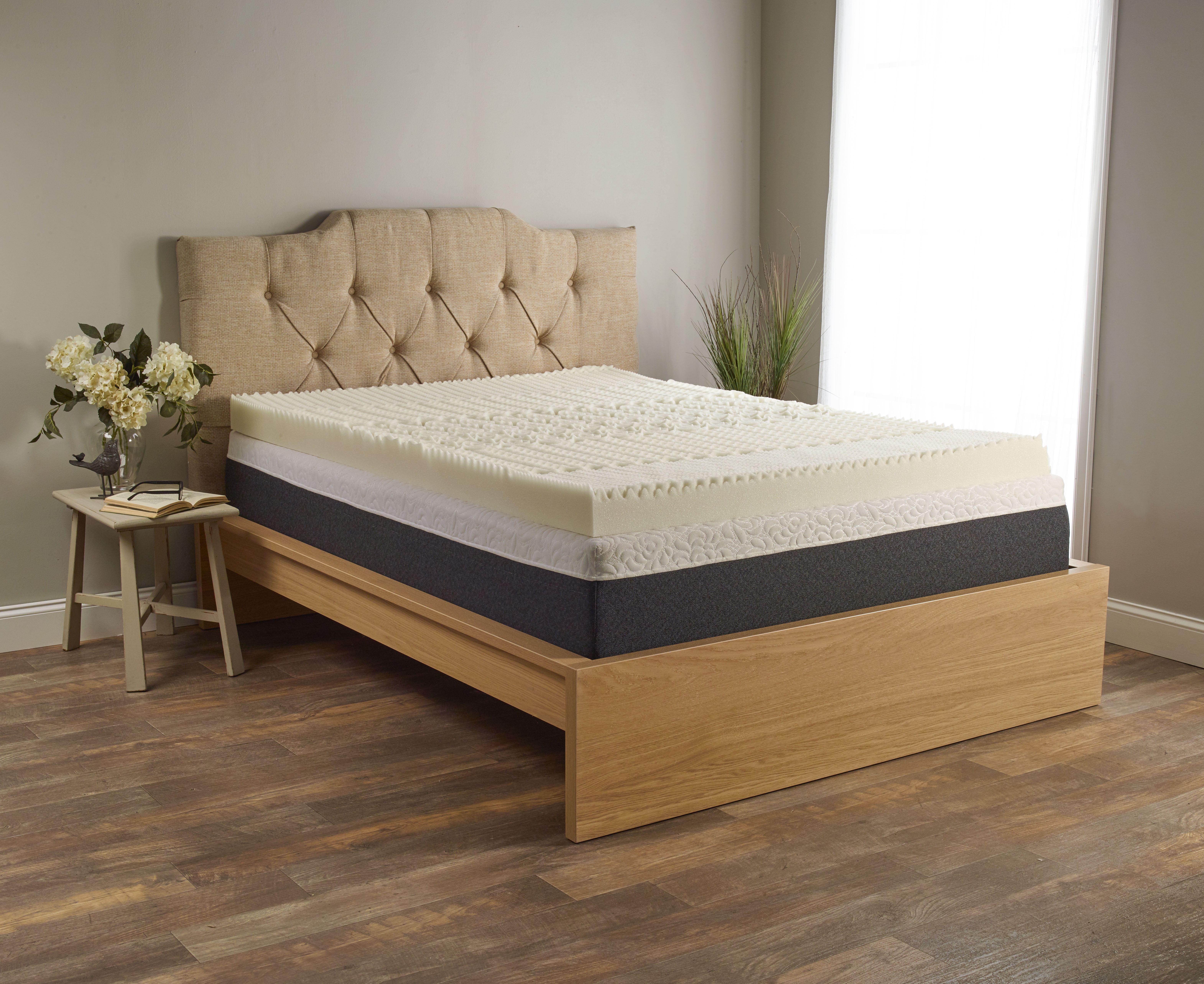 Isotonic Memory Foam Mattress Topper 5 Zone King 4 inch