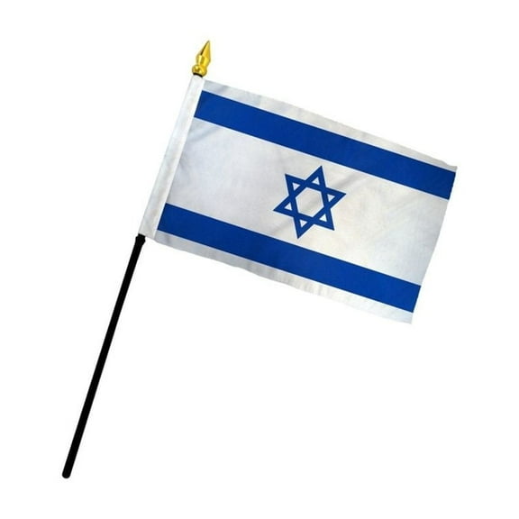 Israel 4x6in Stick Flag