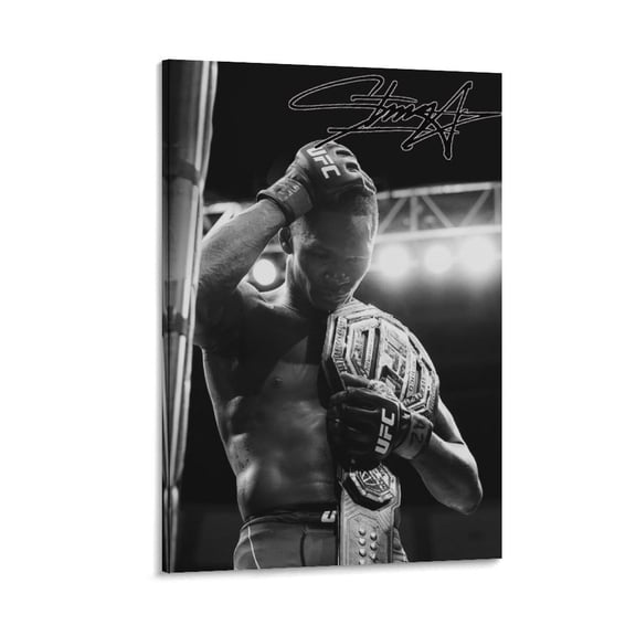 Israel Adesanya Signed Poster Art Poster Decorative Painting Canvas Wall Art Living Room Posters Bedroom Painting 16x24inch(40x60cm)