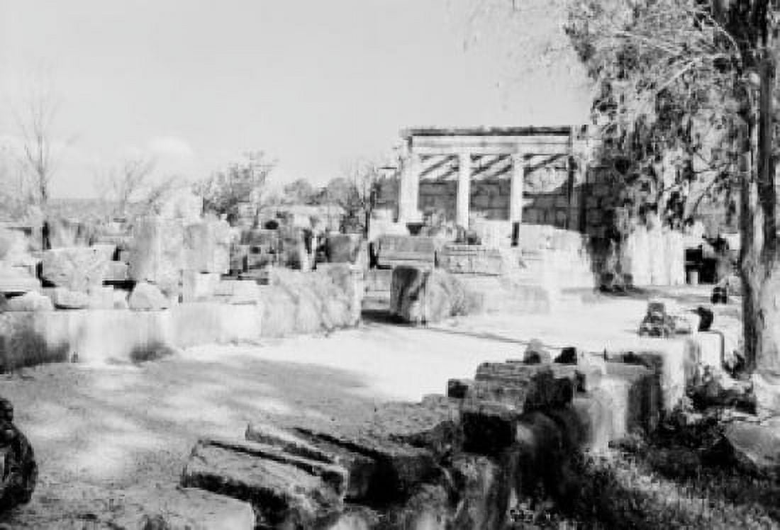 Israel Ancient Capernaum Synagogue where Christ as Youth Engaged in Debate with Elder Canvas Art - (18 x 24)