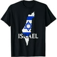 thumbnail image 1 of Israel Country Map Flag Proud Israeli Patriotic T-Shirt, 1 of 4