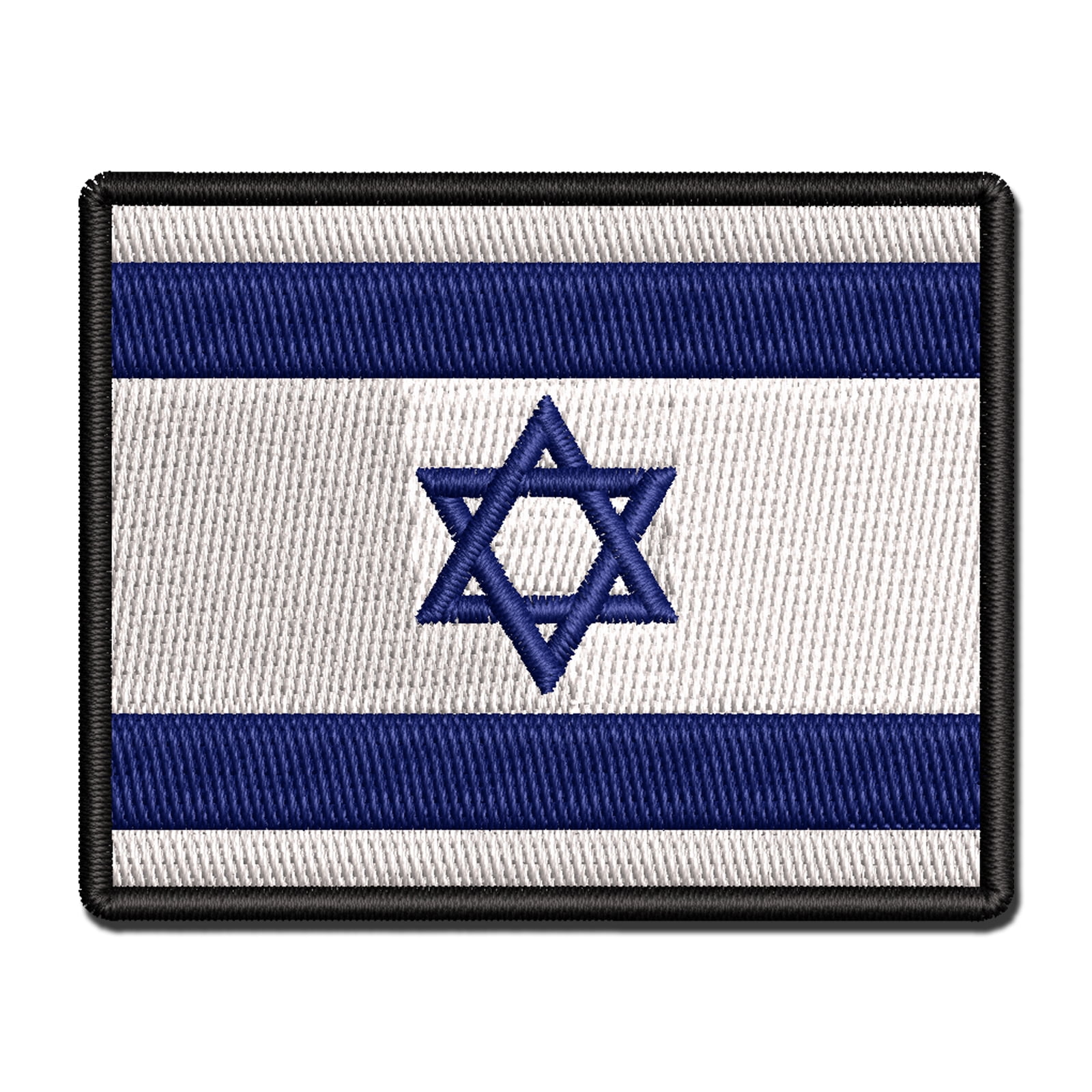Israel Flag Applique Multi-Color Embroidered Iron-On Patch - 3.5 Inch Large