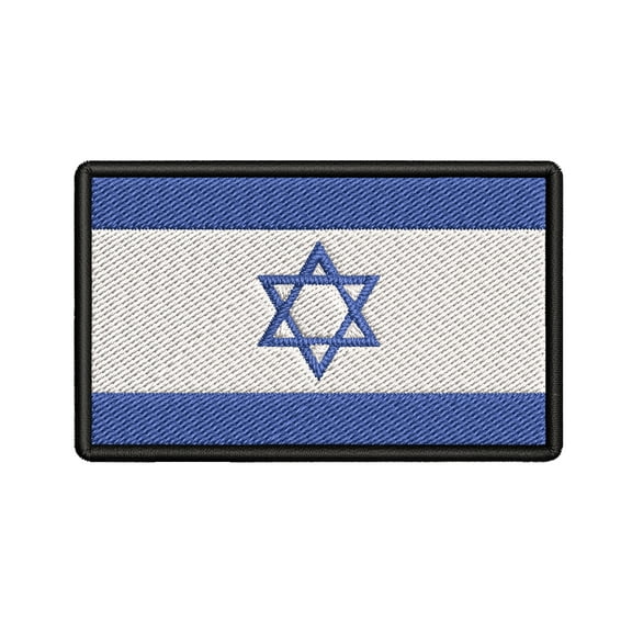 Israel Flag Embroidered Iron-on Patch