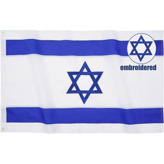 Israel Flag Israeli Outdoor Flag 2x3 Feet Sewn Stripes Large Flags 240D Oxford Nylon Heavy Duty Outdoor Vivid Color Fade-resistant