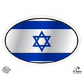 thumbnail image 1 of Israel Flag Oval - 12" Vinyl Sticker Waterproof Decal, 1 of 1