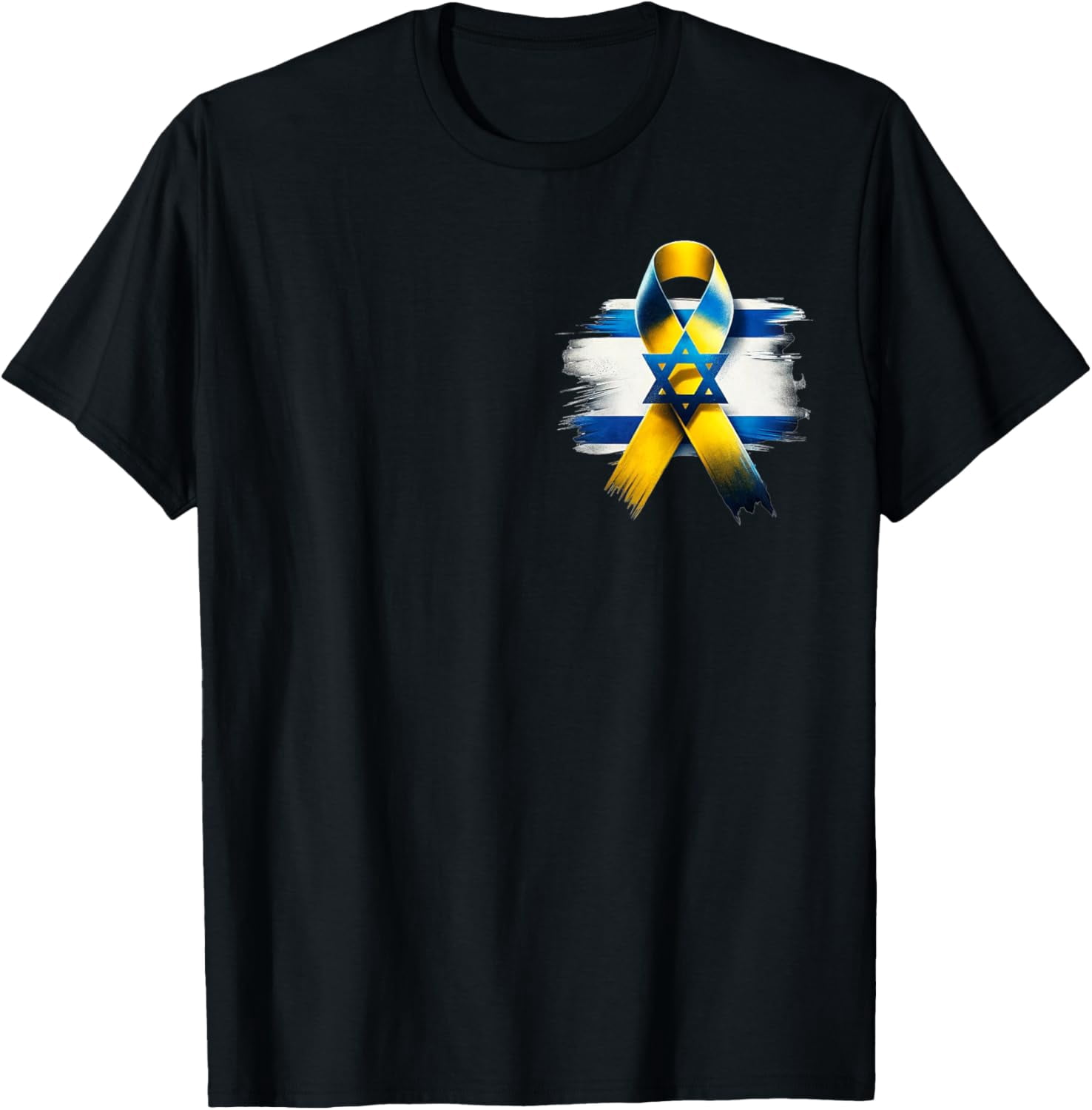 Israel Flag - Yellow Ribbon - Bring Them Home Now - Israel T-Shirt ...