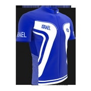 Israel Full Zipper Bike Short Sleeve Cycling Jersey  for Men - Size M