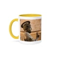 thumbnail image 1 of Israel, Galilee, Tiberias, St Peters Parish, Statue-As14 Wbi0290 - Walter Bibikow, 11oz Two-Tone Yellow Mug, 1 of 7