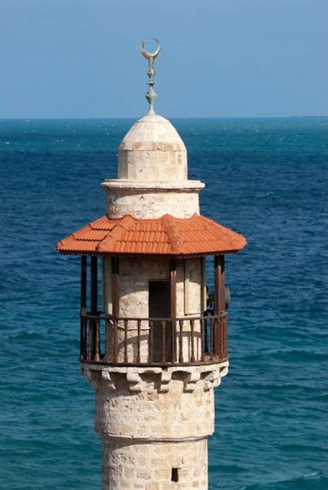 Israel Jaffa Al-Bahr Mosque minaret Canvas Art - David Noyes DanitaDelimont (24 x 36)