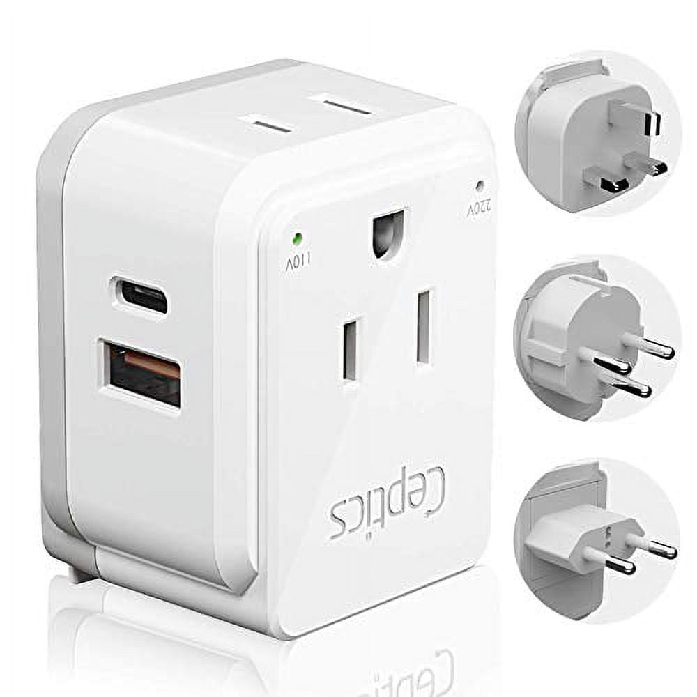 Israel, Jordan Power Plug Adapter Travel Ceptics, Safe Dual USB & USBC