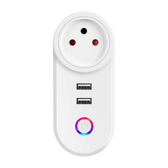 Israel Plug Tuya Smart Home 16A WiFi Smart Plug Power Socket USB Charge Outlet Timing Voice Control for