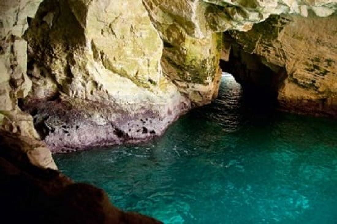 Israel Rosh HaNikra sea caves Canvas Art - John & Lisa Merrill DanitaDelimont (36 x 24)