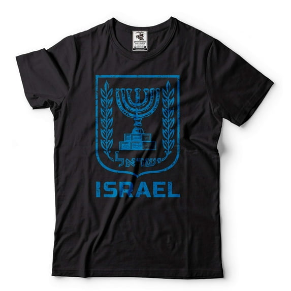 Israel Shirt Hanukkah Menorah Shirt Hanukkah Holiday Shirt Jewish Gift Tee Israeli Jewish Shirts (4X-Large Black)