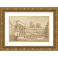 thumbnail image 1 of Israel Silvestre 14x11 Gold Ornate Wood Frame and Double Matted Museum Art Print Titled - Villa Giulia, 1 of 4