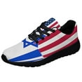 thumbnail image 1 of Israel United Sttes US Israel American flag Shoes Sneakers Black Size 9.5, 1 of 7