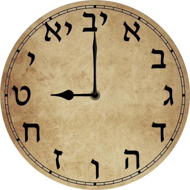 Israeli Clock Israel Wall Clock Hebrew Wall Clock Jewish Wall Decor Passover Holiday ...