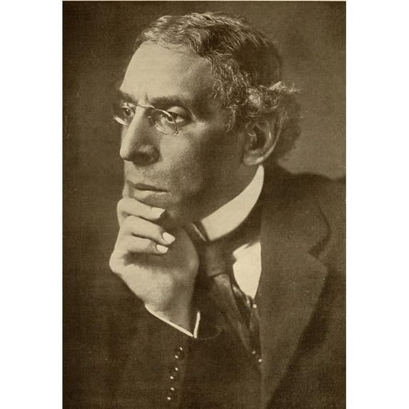 Israel Zangwill - 1864 - 1926 English Novelist From The Book The Masterpiece Library of Short Stories - English - Volume 9 Poster Print - 12 x 18