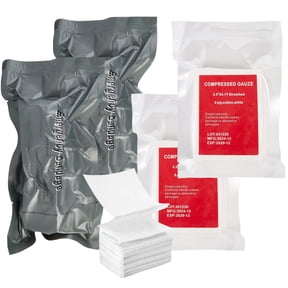 Israeli 6 Inch Emergency Bandage Compression Trauma Pressure Wound Dressing Sterile Vacuum-Sealed Packaging for Bleeding Control, Medical Trauma Kit, Gun Shot, First Aid IFAK