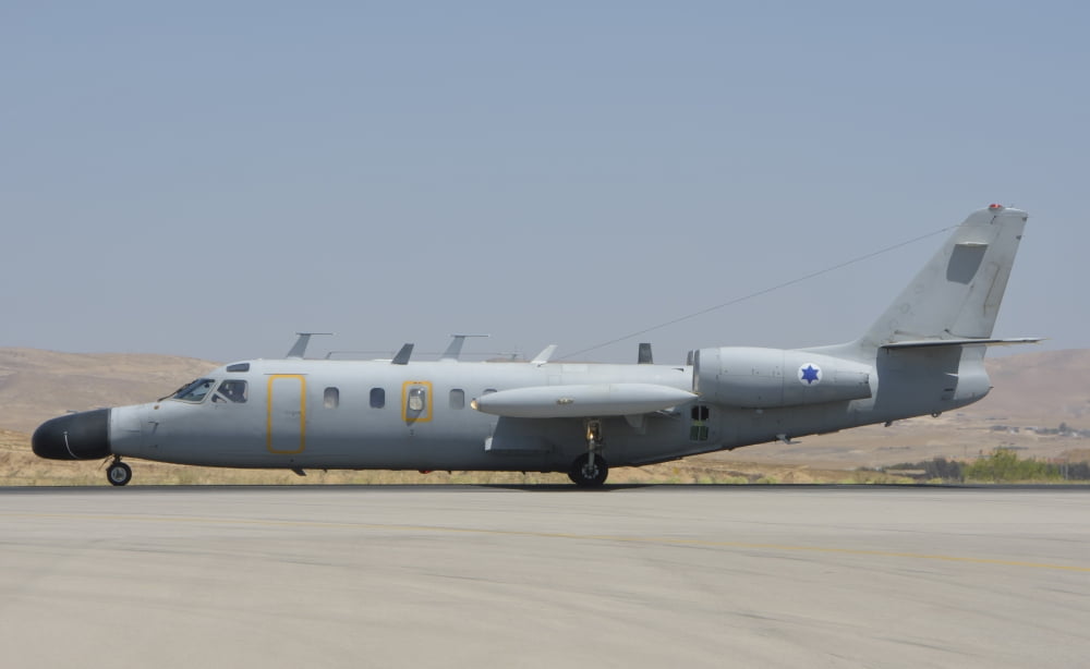 Israeli Air Force 1124N Sea Scan at Nevatim Air Base Israel Canvas Art - Giovanni CollaStocktrek Images (18 x 11)