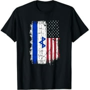 Israeli American Flag Pride Israel USA Star of Jerusalem T-Shirt