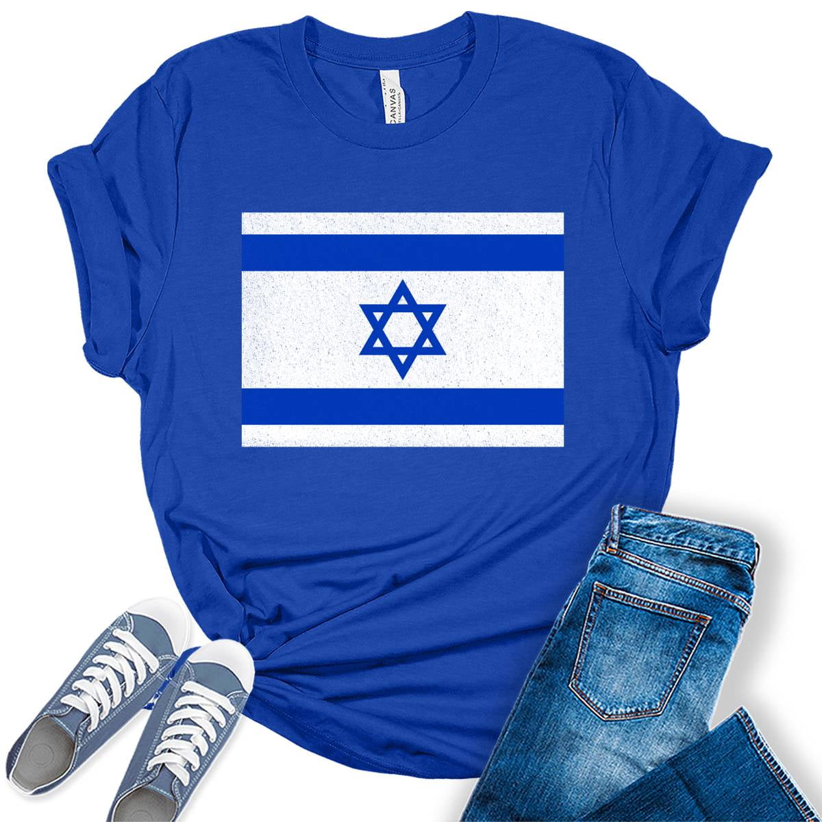 Israeli Flag Israel Jewish Star Of Israel Women Tshirt