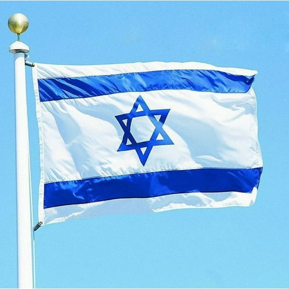 Israeli National Flag 3x5 Feet Vibrant Color National Days Square Ritual Holding