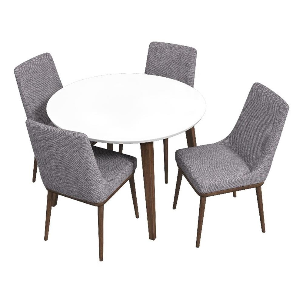 Issa Modern Solid Wood Walnut Dining Room & Kitchen Table and Chairs ...