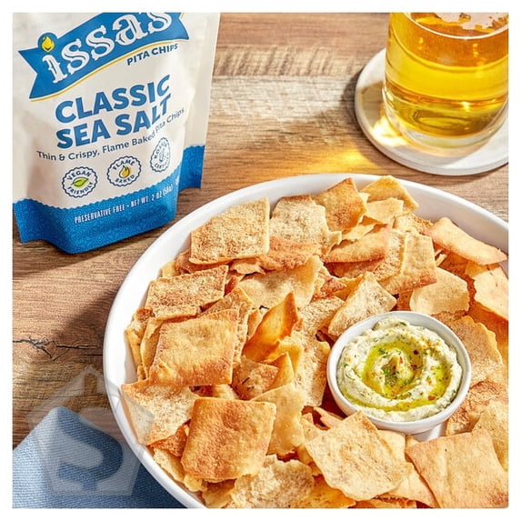 Issa's Classic Sea Salt Pita Chips 2 oz. - 30/Case